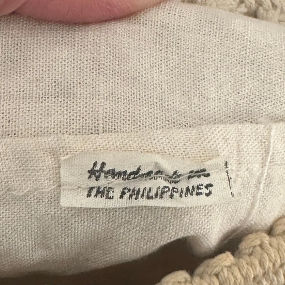 Vintage Crochet Shoulder Bag | Boho Knit Summer Purse - Picture 5 of 6